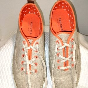 Sonoma Women's Lace-up Espadrille Natural Beige Sz 91/2 M